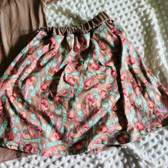 Boutique Dreamcatcher Feathers Skirt Set girls 14/16 - Picture 3 of 4